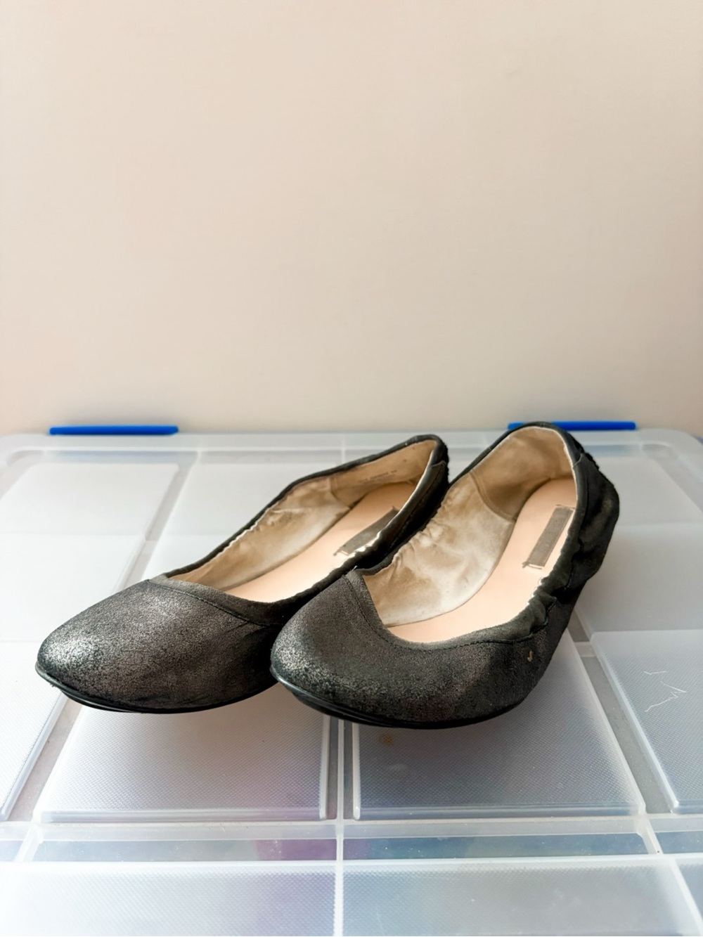 Cole Haan Charcoal Sparkly Ballet Flats